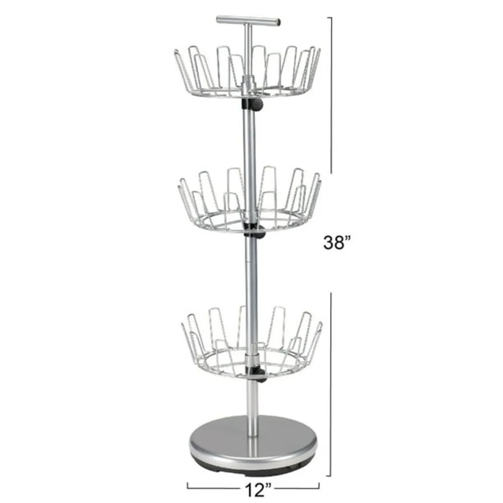 SOLD 🌹3-Tier Silver Metal Storage Rack - Picture 2 of 3